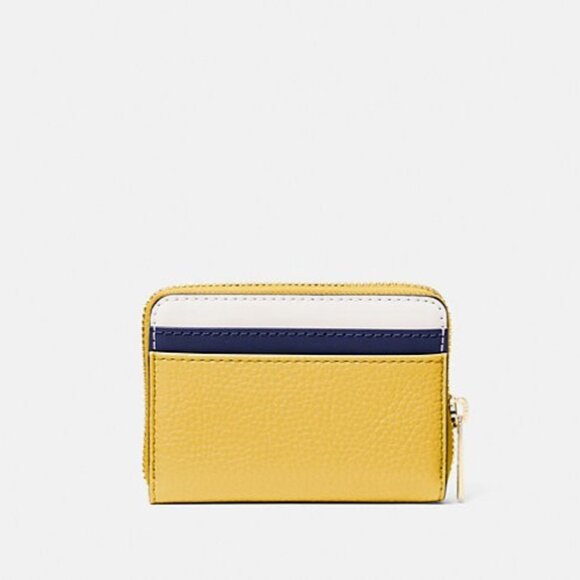 New Michael Kors Jet Set Travel Medium Zip Around Card Case Wallet Daisy Yellow - Picture 3 of 3